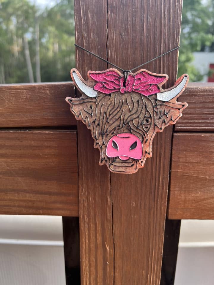 Highland Cow with Bow