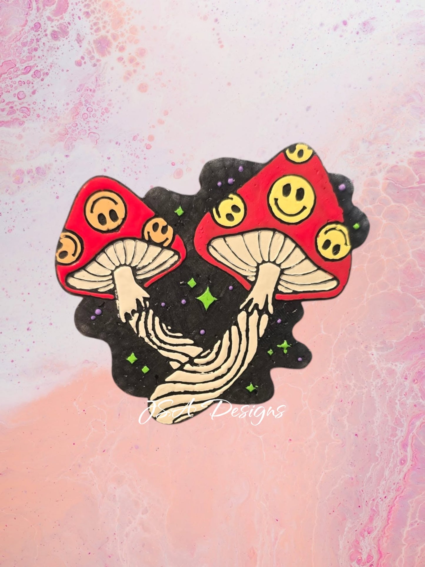 Mushrooms with Smiley Faces