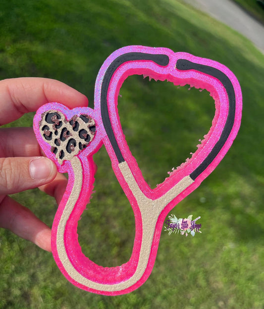 Stethoscope with Leopard Heart