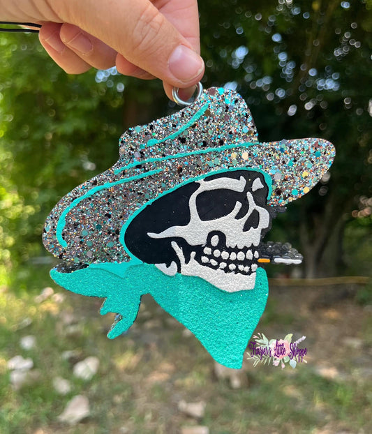Skeleton Cowboy with Cigarette