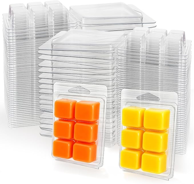 6 Cavity Clamshell Wax Melt Containers